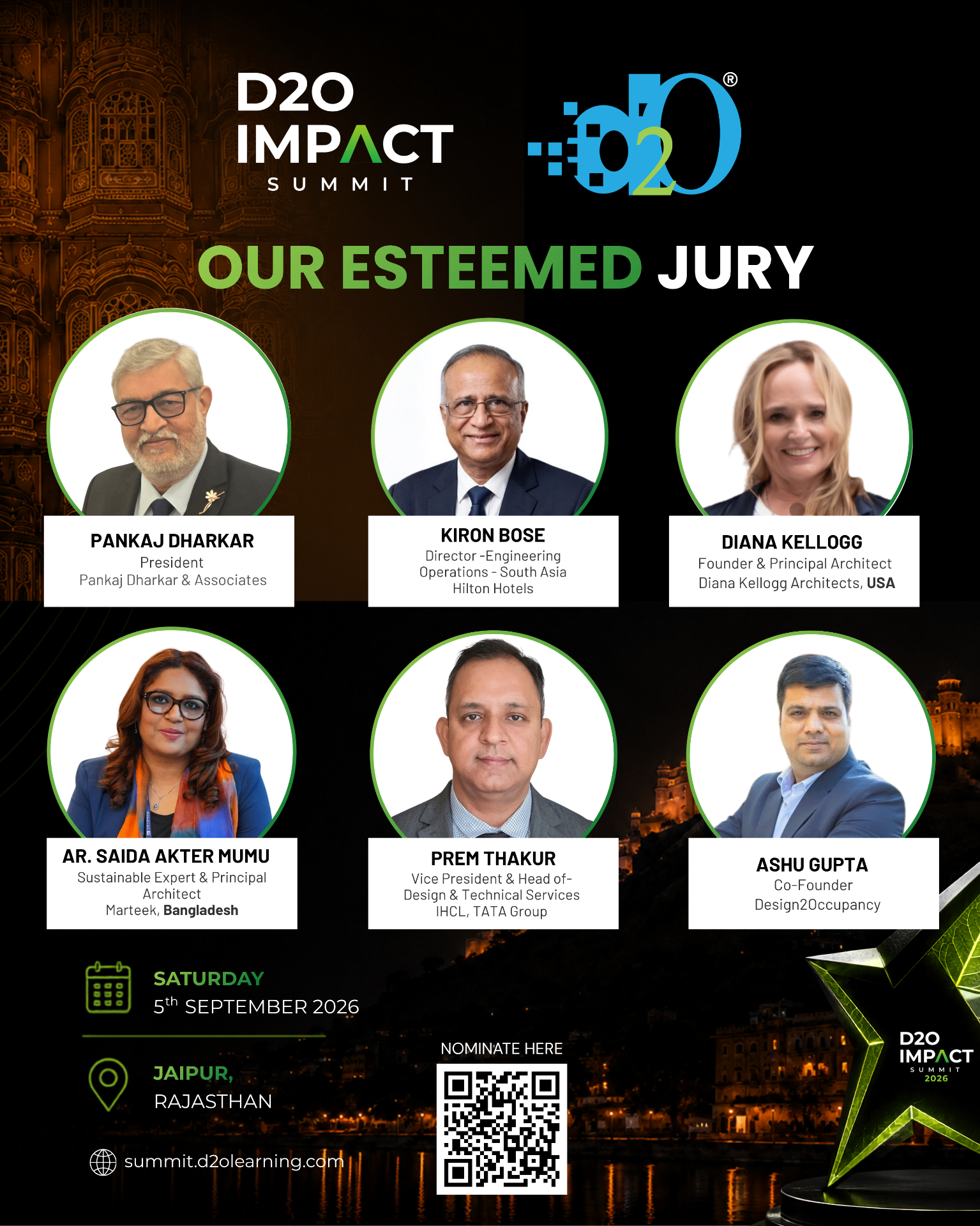 D2O Impact Summit 2026 — Our Esteemed Jury Members